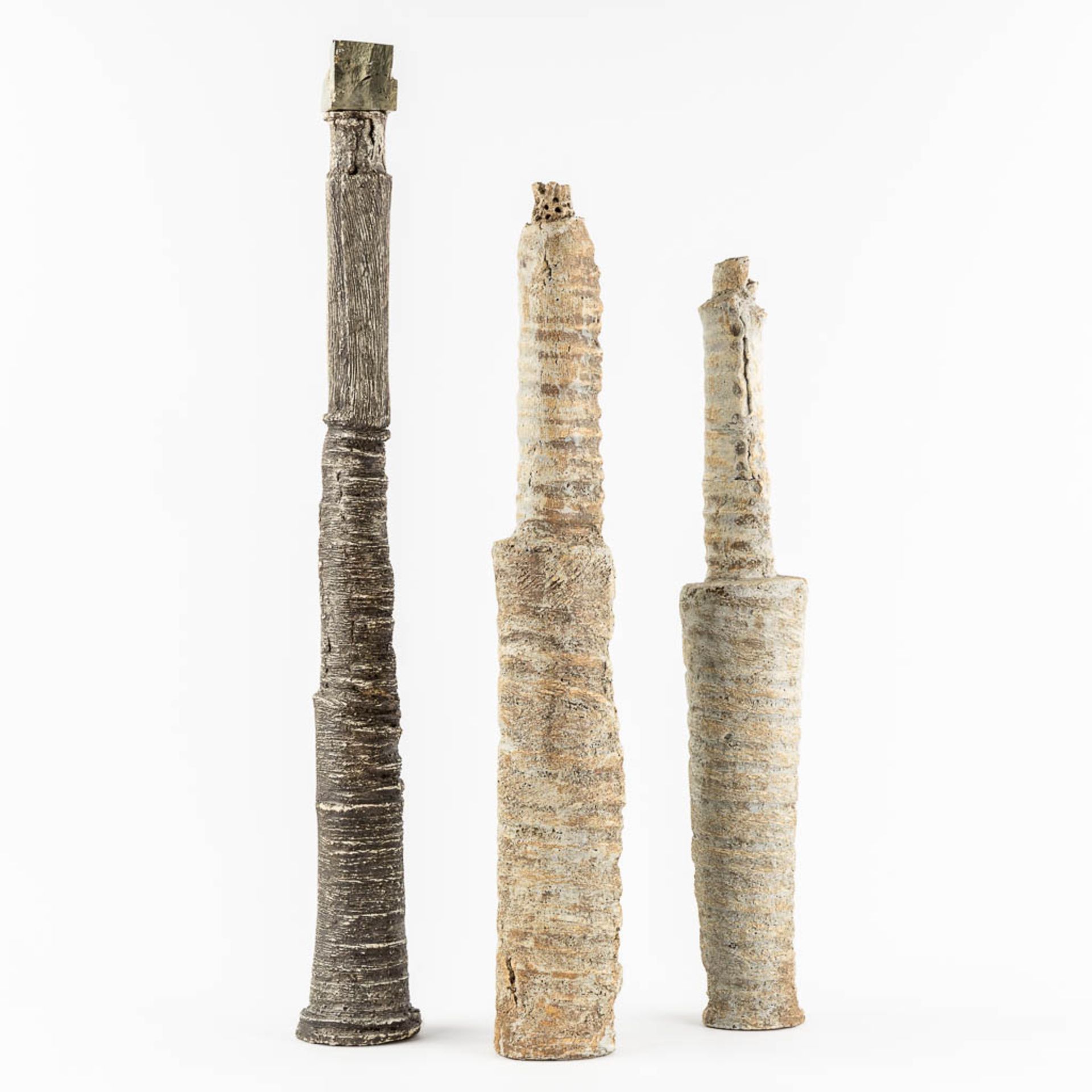 Pia MANU (XX) 'Three Decorative Sculptures'. (H:86,5 x D:11 cm)