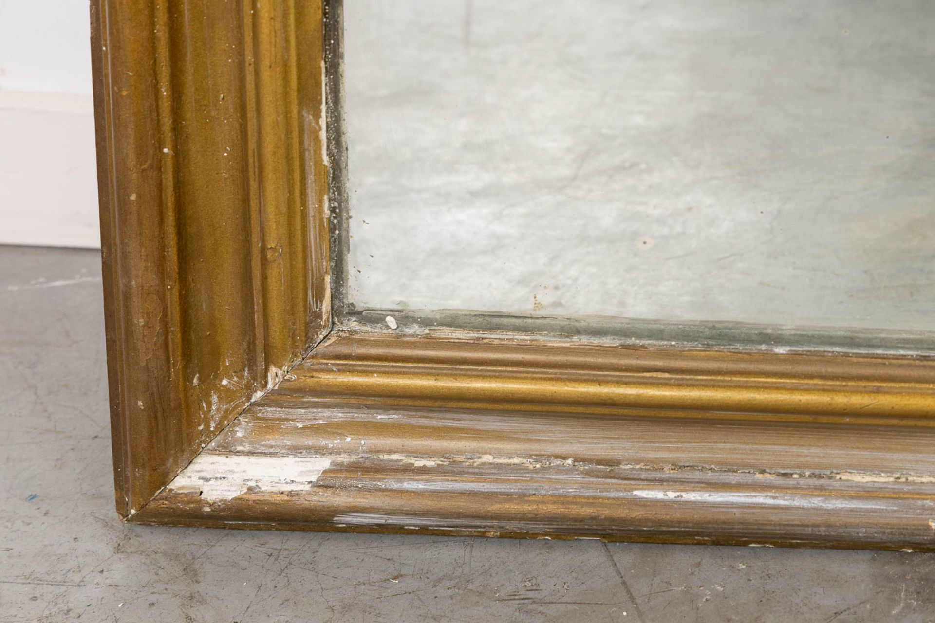 Three matching mirrors, gilt stucco in Louis XVI style. Circa 1900. (W:118 x H:226 cm) - Image 13 of 14