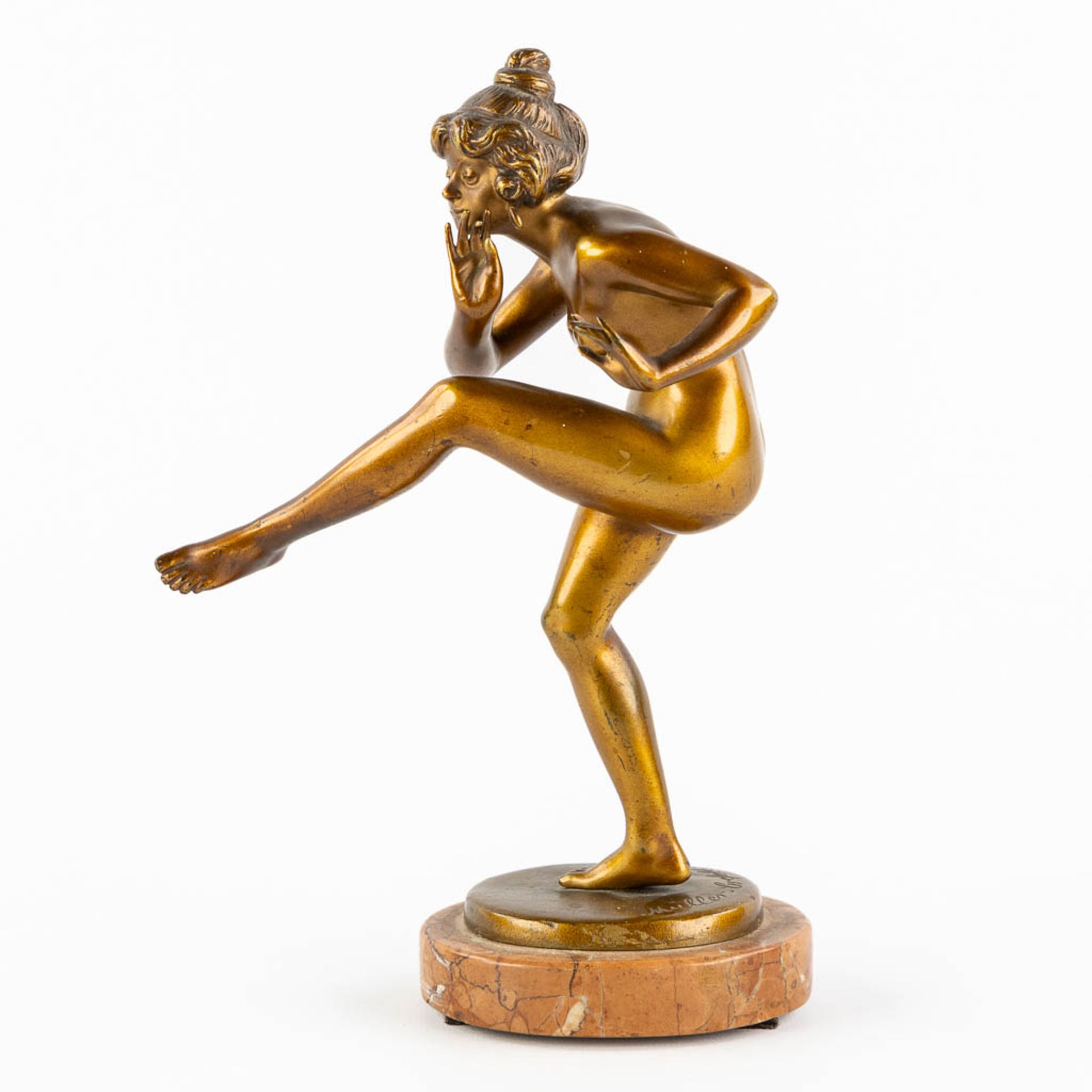 Adolf MÜLLER-CREFELD (1863-1934) 'Dancer' Art Deco. (L:10 x W:16 x H:23,5 cm) - Bild 6 aus 10