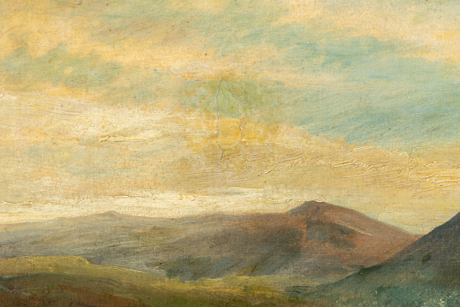 Jozef VAN LUPPEN (1834-1891) 'Bergerie Suisse'. (W:39 x H:29 cm) - Image 4 of 8