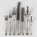 A large 82-piece silver cutlery, Germany. 800/1000. 2,673kg. (L:25,5 cm)