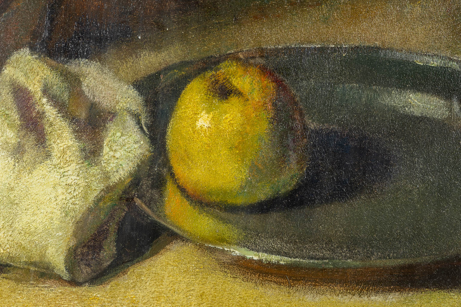 Joseph NEUTENS (1874-1965) 'Still life with an apple'. (W:80 x H:61 cm) - Image 3 of 5