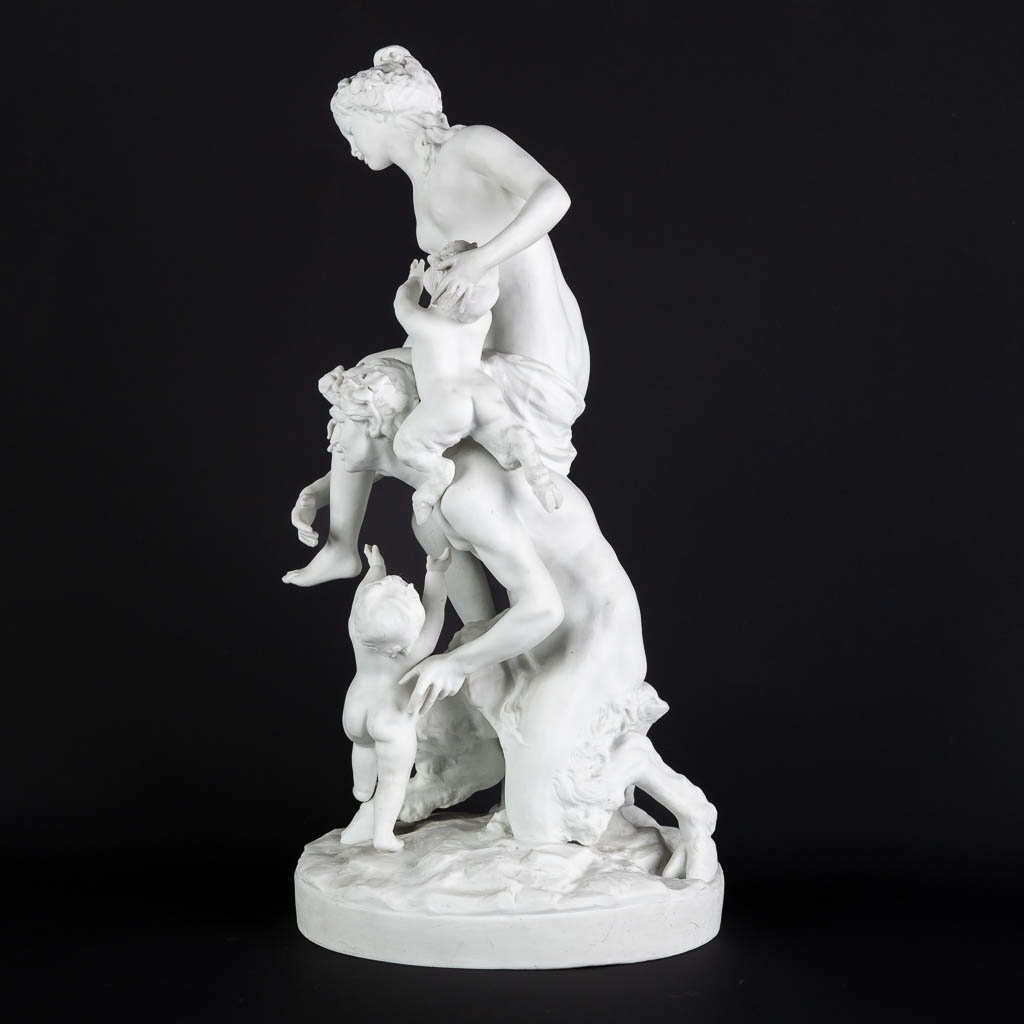 After Claude Michel, CLODION (1738-1814) 'Group with a Satyr', Sèvres marks. (L:18 x W:27 x H:51 cm) - Image 4 of 12