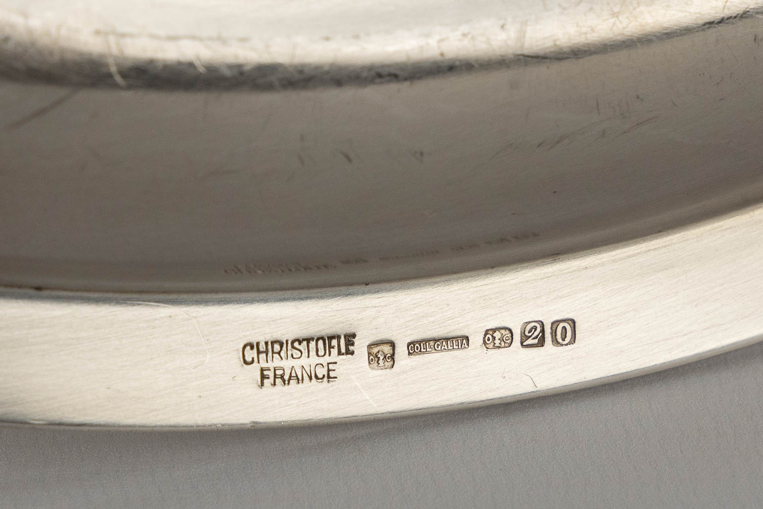 Christofle France 'Malmaison', a saucer with an eagle head. Silver-plated metal. (L:14 x W:22,5 x H: - Image 8 of 10