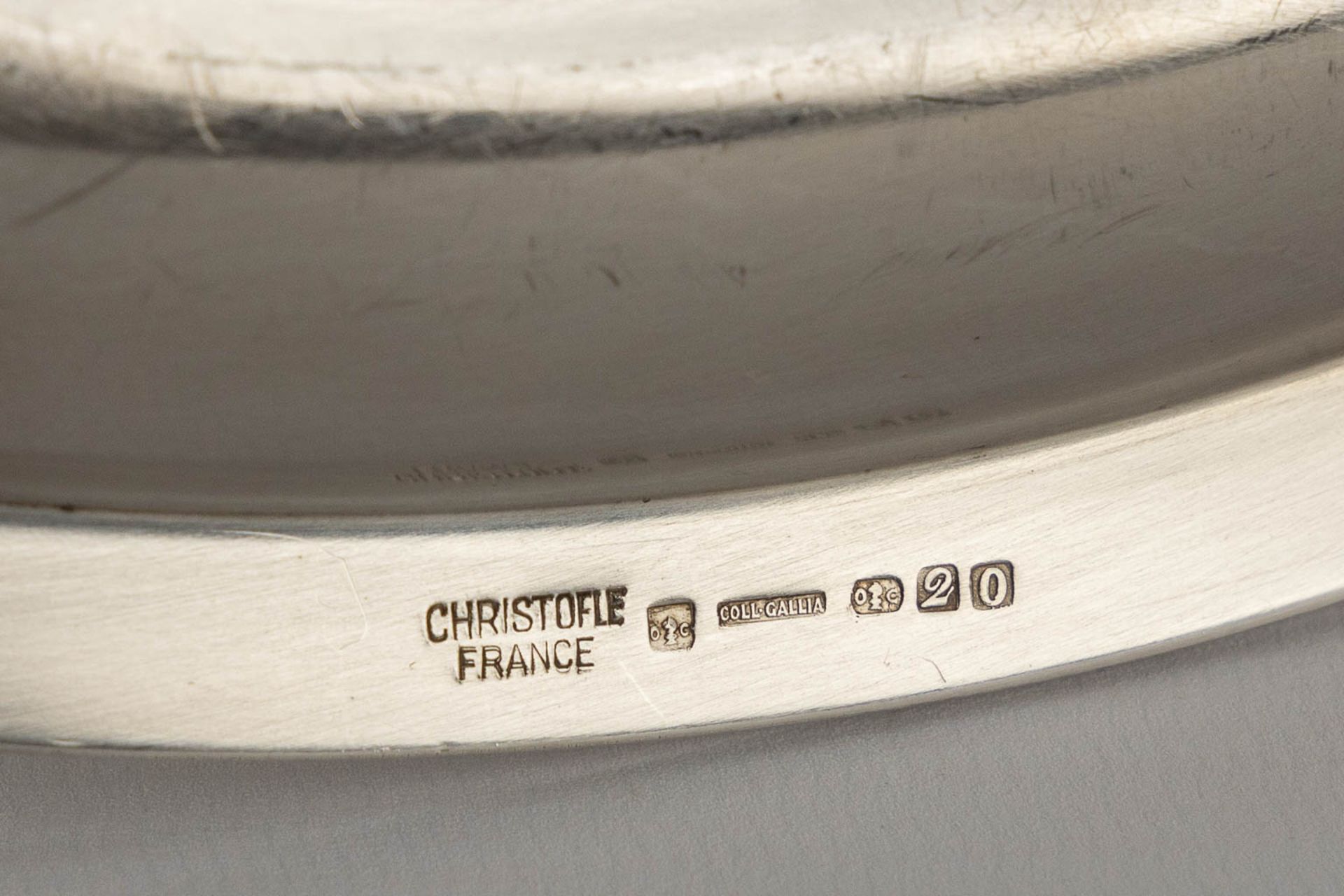 Christofle France 'Malmaison', a saucer with an eagle head. Silver-plated metal. (L:14 x W:22,5 x H: - Bild 8 aus 10