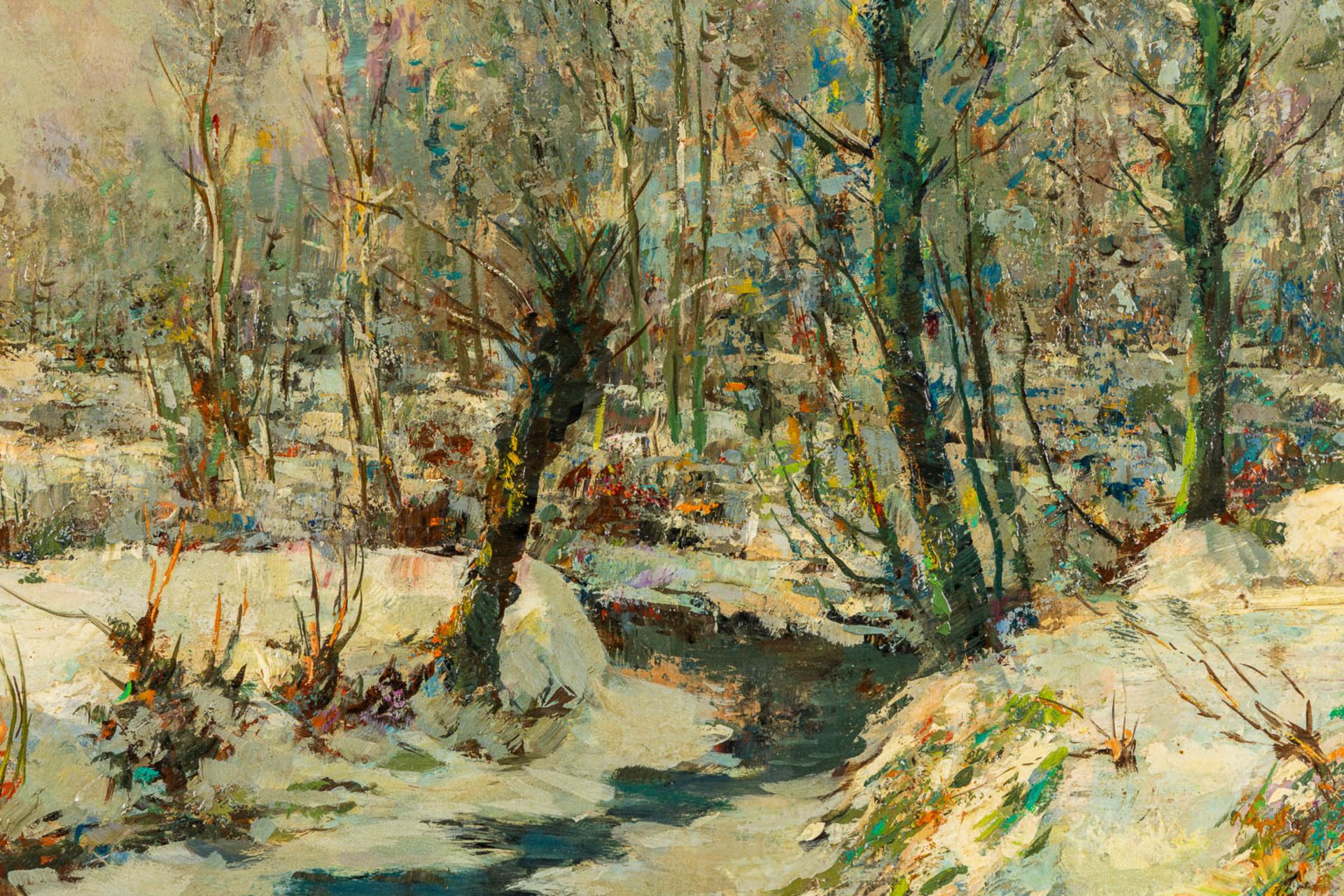 Charles VERBRUGGHE (1877-1974) 'Neige Environ de Bruges' 1940. (W:55,5 x H:40,5 cm) - Image 4 of 7