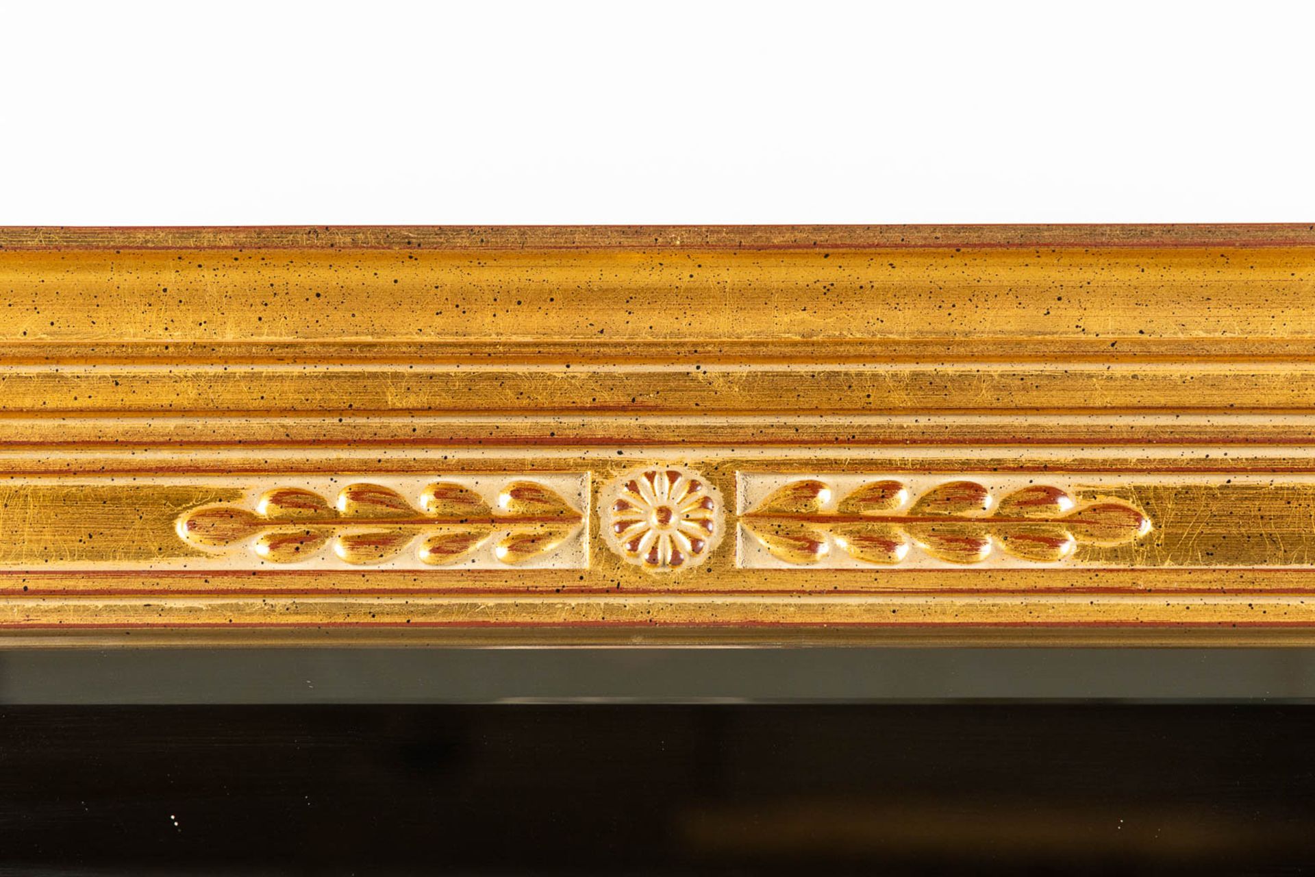 Deknudt, a mirror, gilt wood in Empire style. (W:74 x H:102 cm) - Image 3 of 8