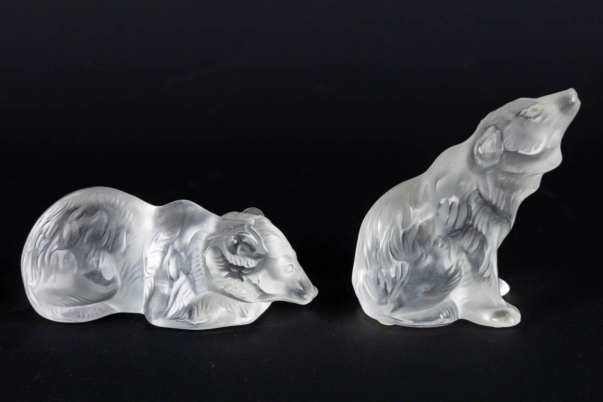 Lalique France, Two bears. (L:4,5 x W:7,5 x H:8 cm) - Bild 4 aus 10