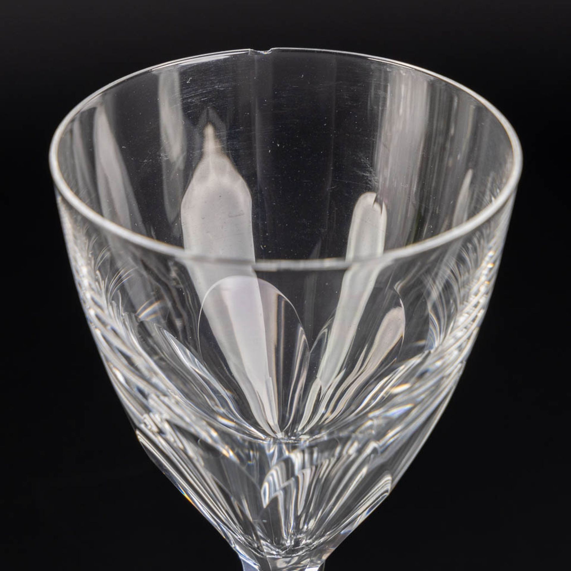 Val Saint Lambert, 'Gevaert' a large collection of coloured and cut crystal goblets. (H:19,1 cm) - Image 3 of 10