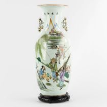 A Chinese vase decorated with a 'Buffalo and Fishermen'. (H:57 x D:24 cm)