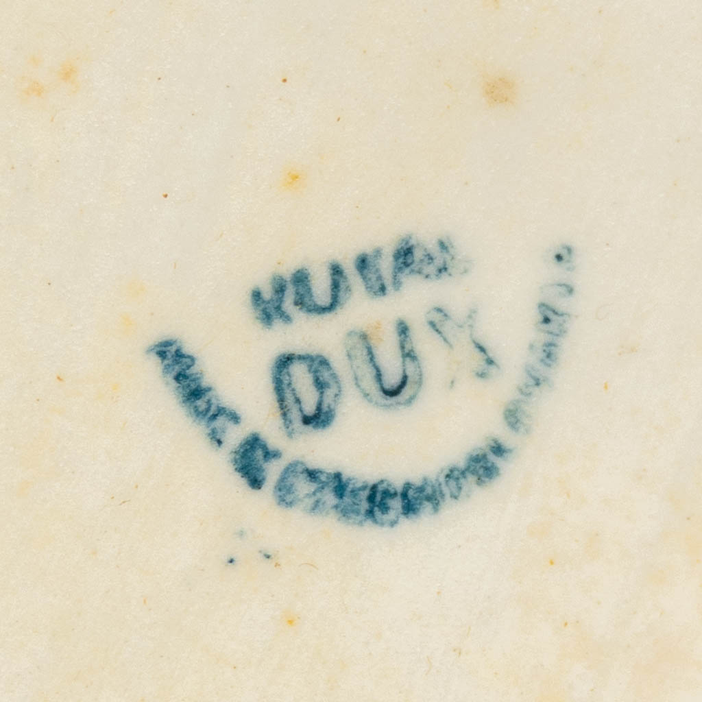 Royal Dux, a 'Sedan Chair', polychrome porcelain. (L:23 x W:37 x H:40 cm) - Image 8 of 15