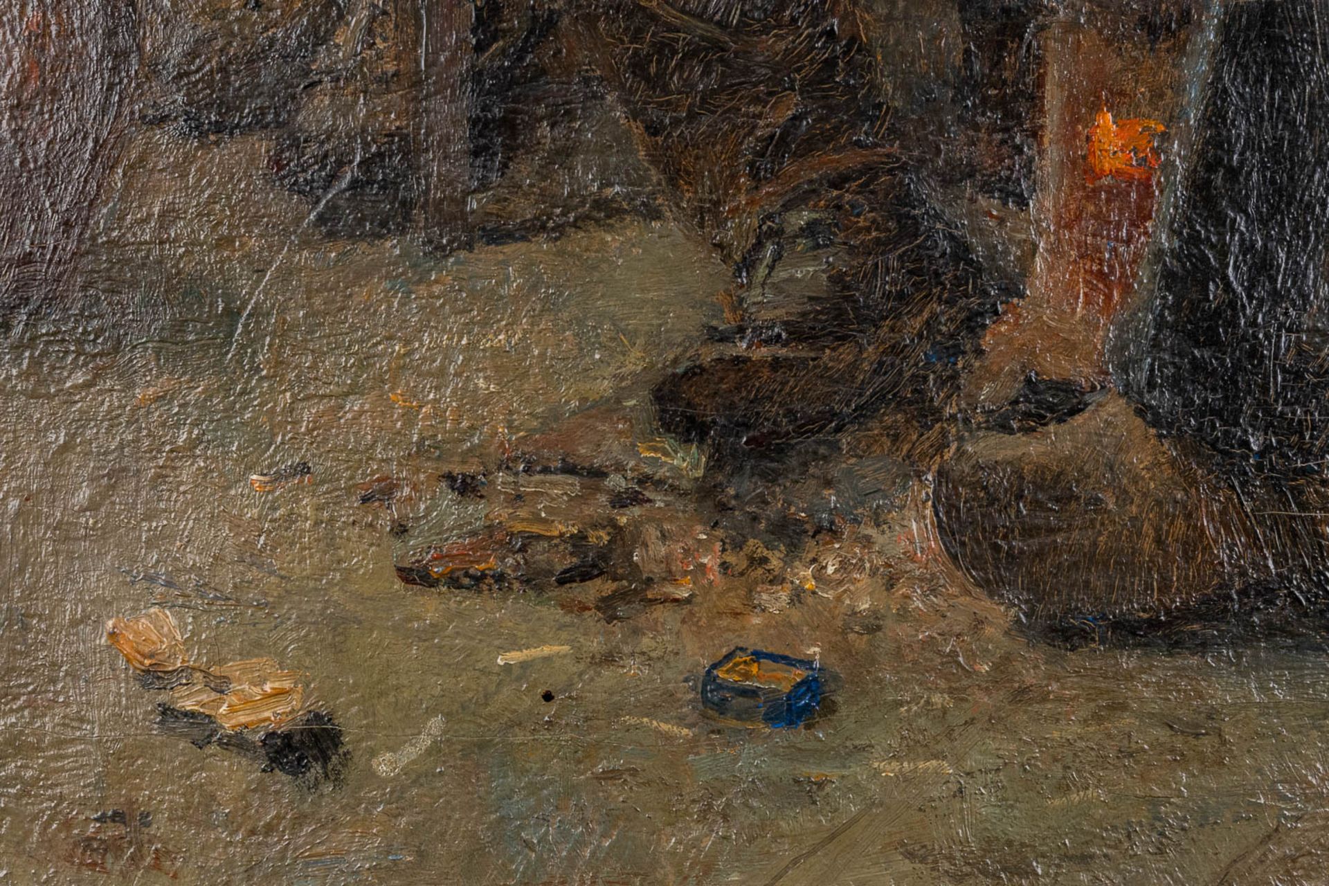 Aloïs BOUDRY (1851-1938) 'The Conversation'. (W:47 x H:51 cm) - Bild 6 aus 8