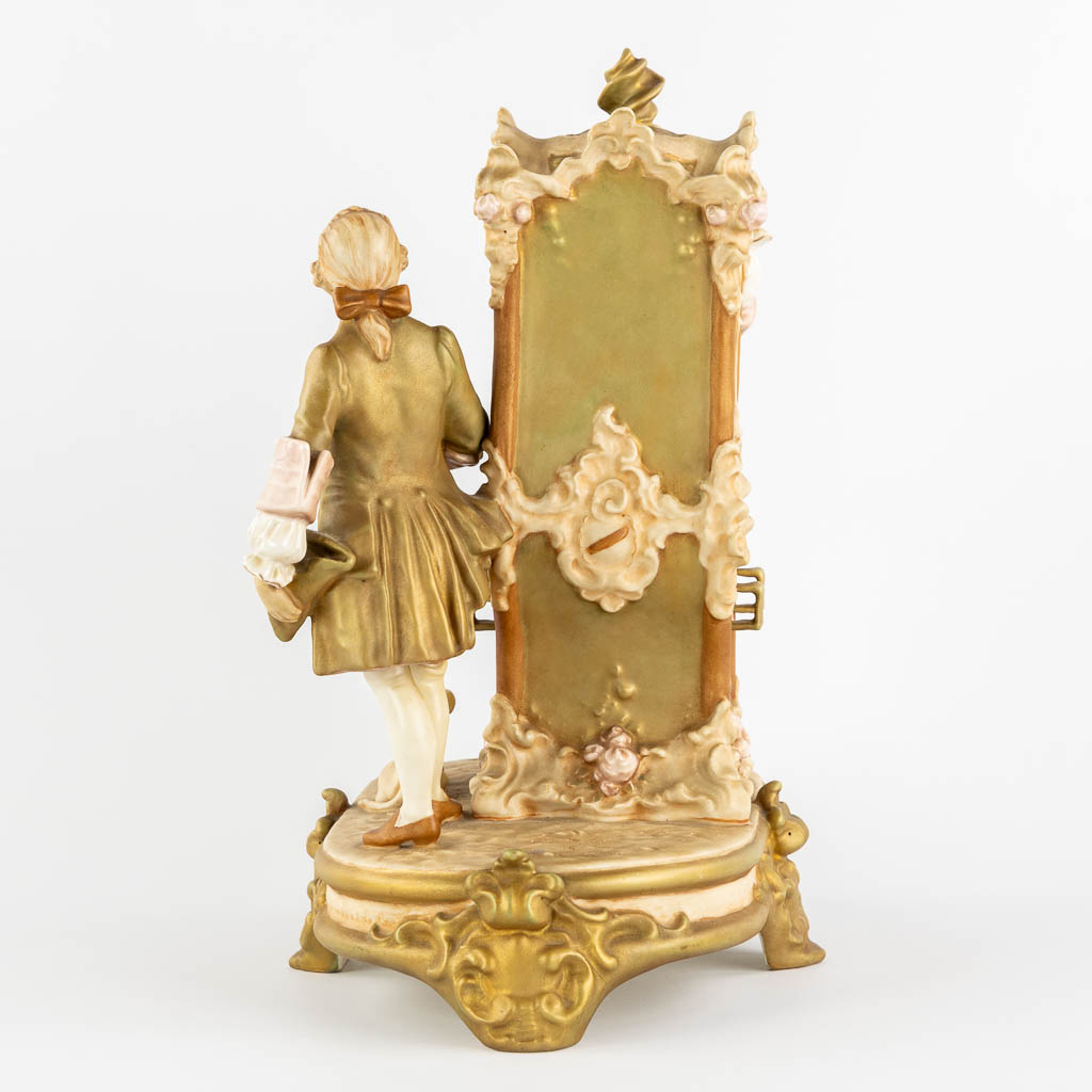 Royal Dux, a 'Sedan Chair', polychrome porcelain. (L:23 x W:37 x H:40 cm) - Image 4 of 15