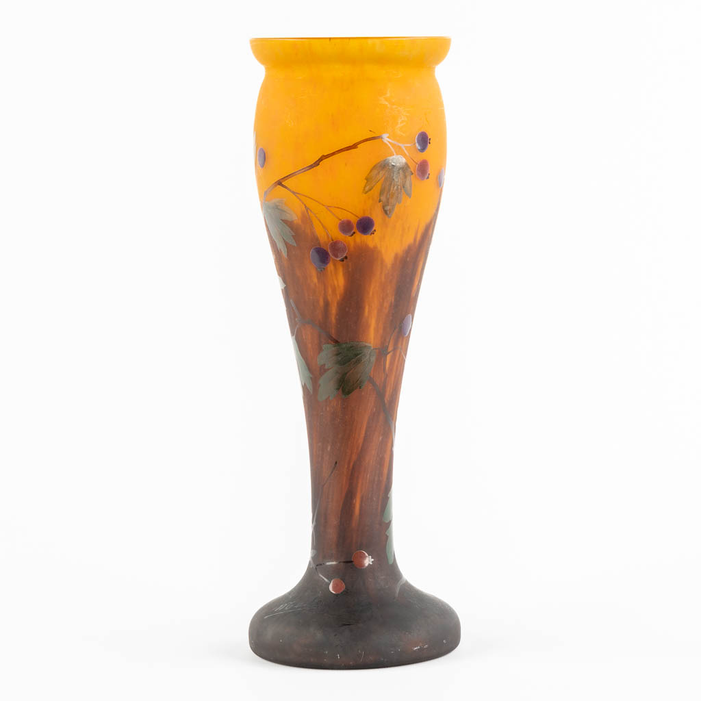 Mado, Nancy, a pate de verre vase. (H:30 x D:10 cm) - Image 5 of 9