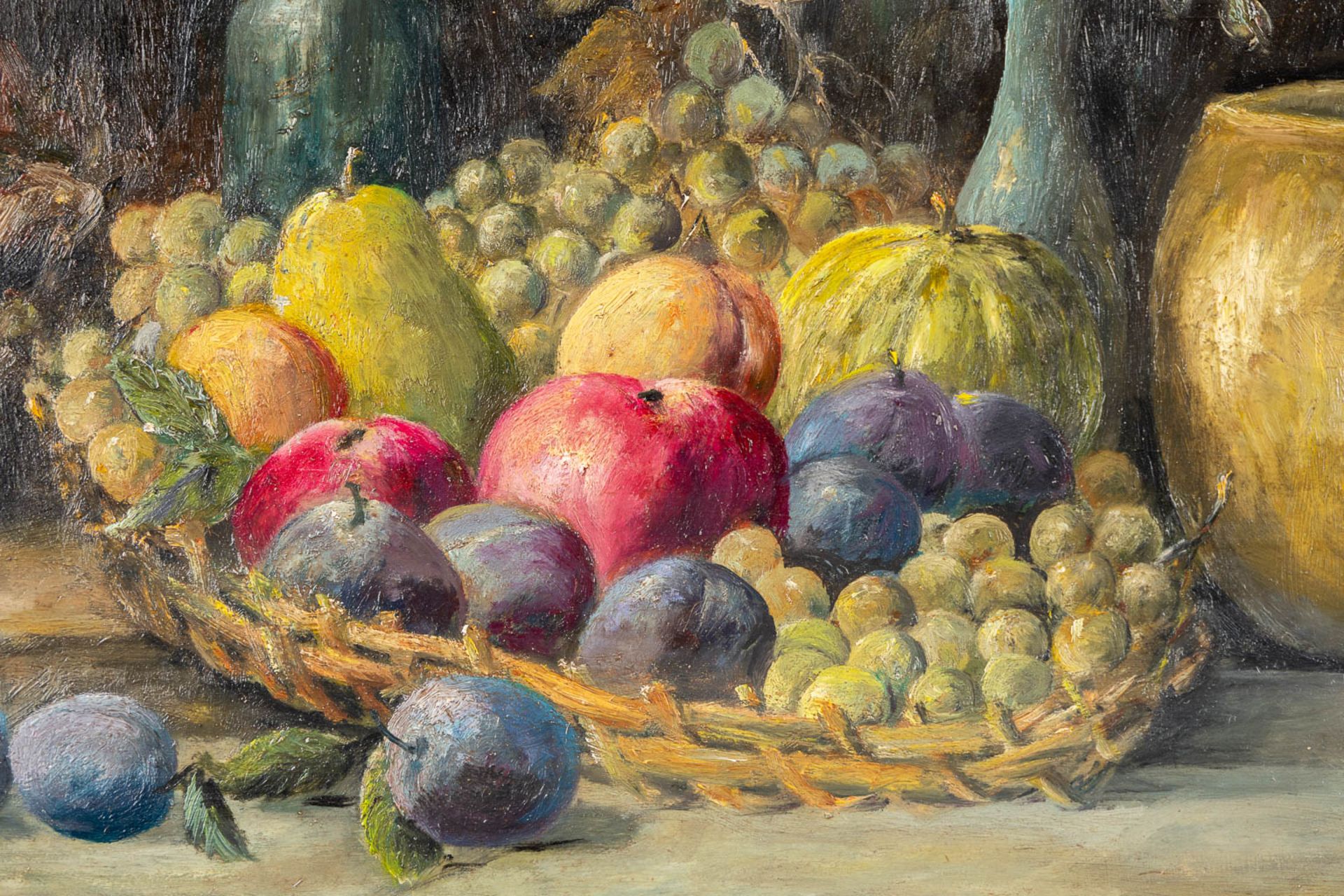 A stilllife with fruits, oil on panel. Signed A. Wery. (W:33,5 x H:26 cm) - Image 4 of 6