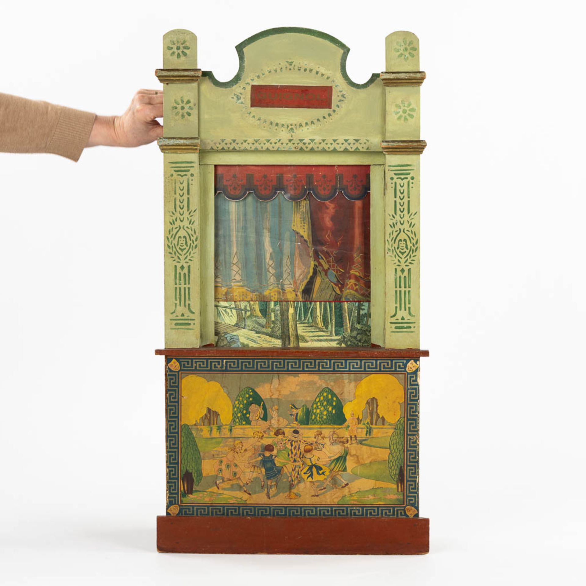 An antique Puppet theatre, Guignol. (W:44 x H:85 cm) - Bild 4 aus 10