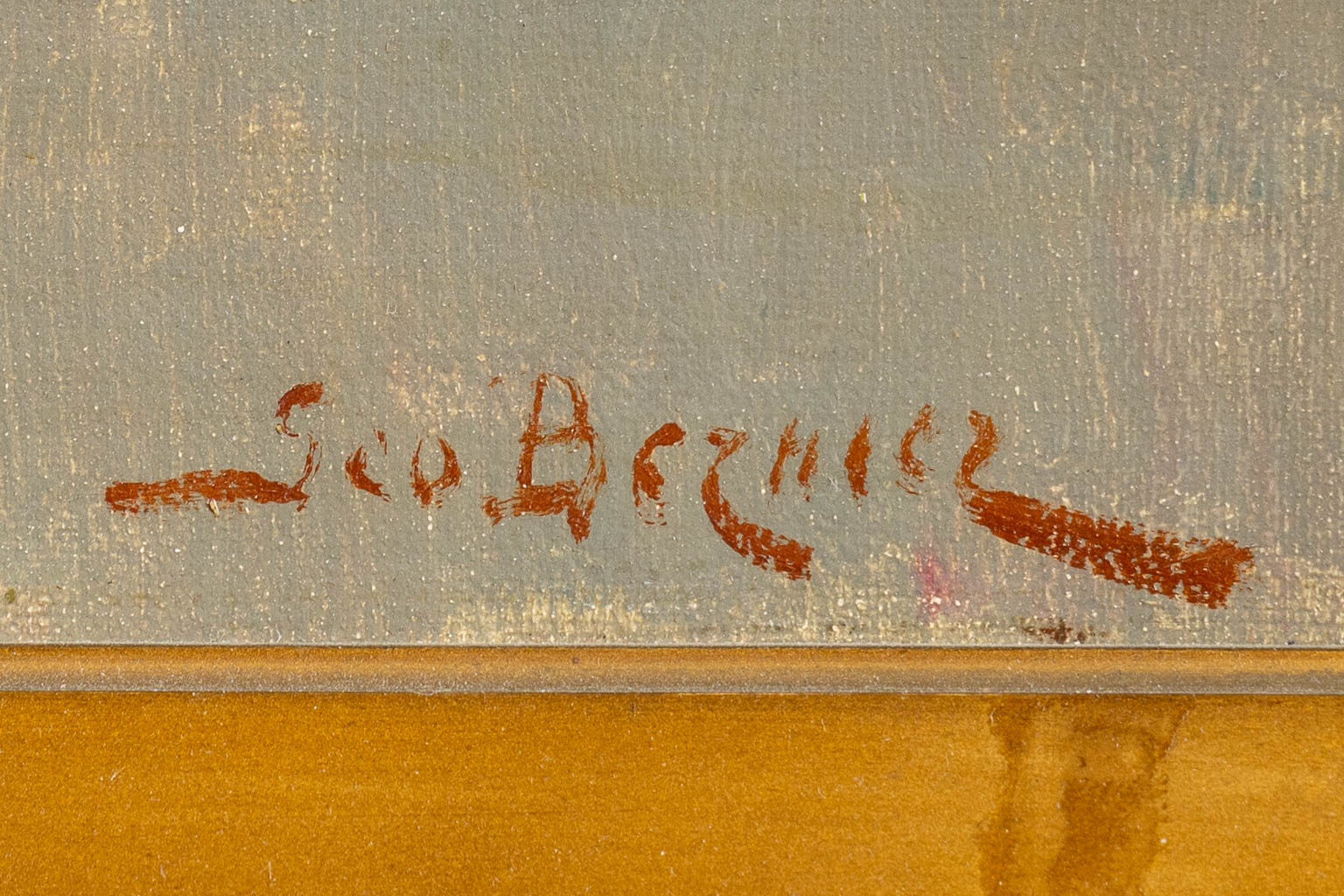 Géo BERNIER (1862-1918) 'Au Paysage De L'Yser'. (W:75 x H:52,5 cm) - Image 5 of 8