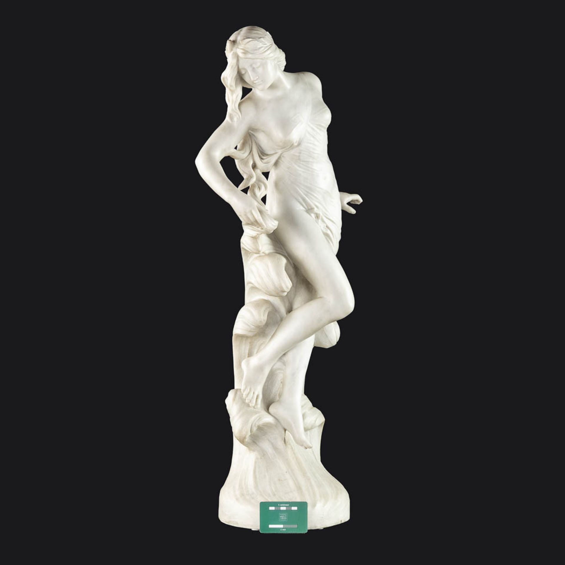 Edouard DROUOT (1859-1945) 'Venus on a wave'. (L:23 x W:43 x H:90 cm) - Image 2 of 10