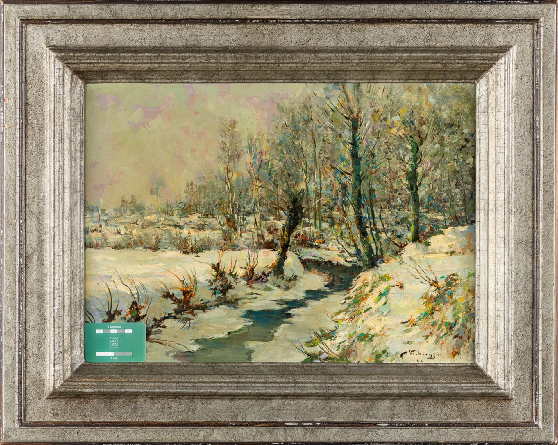 Charles VERBRUGGHE (1877-1974) 'Neige Environ de Bruges' 1940. (W:55,5 x H:40,5 cm) - Bild 2 aus 7