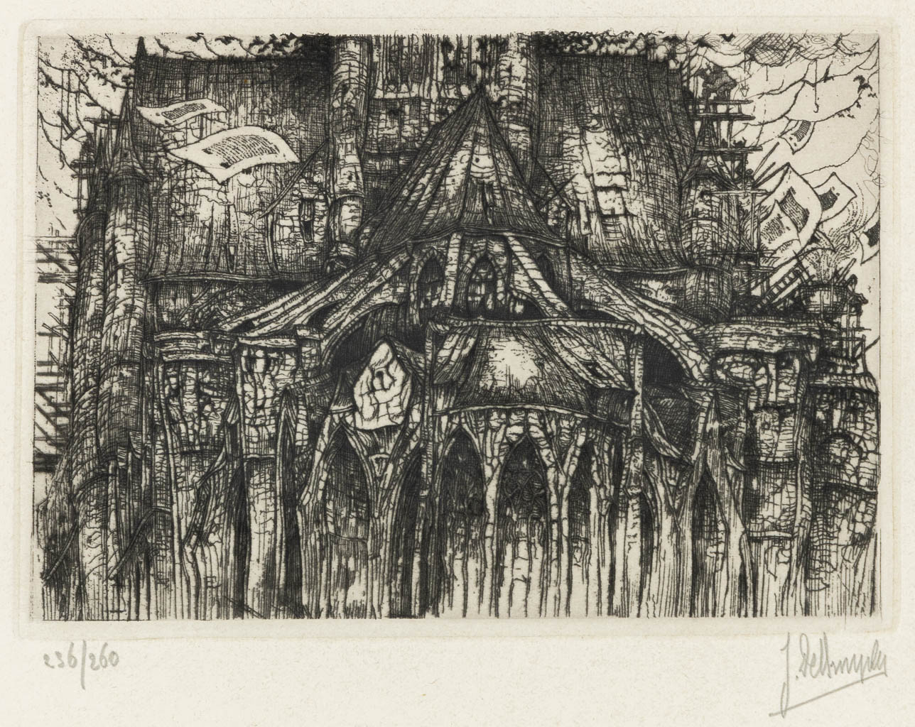 Jules DE BRUYCKER (1870-1945) 'Two etchings'. (W:15,8 x H:24 cm) - Image 5 of 11