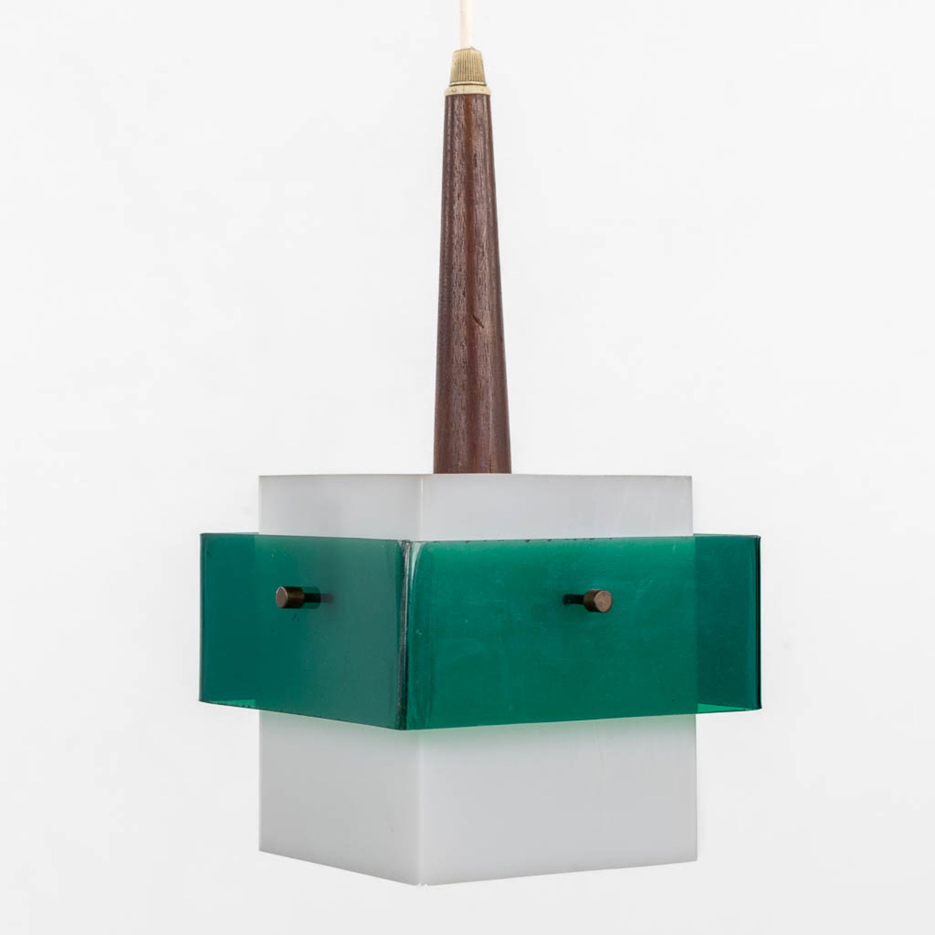 Luigi MASSONI (1930-2013) 'Marconi' Acrylic, wood and metal. 1962. (L:19 x W:19 x H:40 cm)