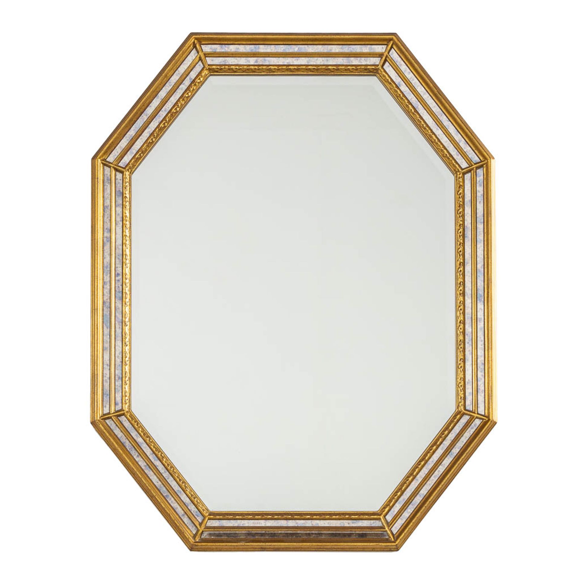 Deknudt, two mirrors. Gilt wood. (W:79 x H:125 cm) - Bild 3 aus 10