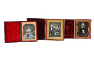 3 Quarter Plate Daguerreotypes in Cases,