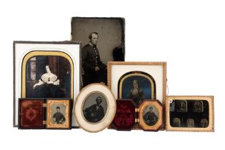 Unusual ambrotype showing ambrotypes, and Others,