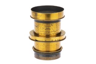 A Perken, Son & Rayment Rapid Rectilinear 12 x 10 'Optimus' Brass Lens,