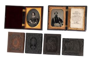 4 Ambrotypes in Union Cases
