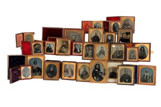 A Large Collection of Ambrotype Portraits,