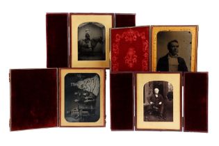 Ambrotypes Whole Plate Young Boy on Pony, and Others,