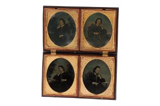 Unusual Ambrotype in Double 1/6 Plate Union Case