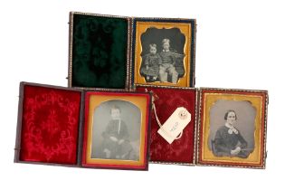 4 Sixth Plate Daguerreotypes in Cases,