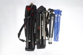 A Group of Professional Tripods