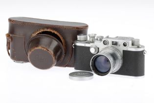 A Leica IIIc Red Blind 35mm Rangefinder Camera