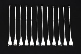 Set of 12 Silver Marked Seafood Cutlery,