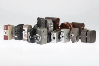 A Tray of Vintage Narrow Gauge Cine Cameras