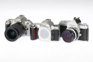 A Collection of Chrome Nikon 35mm SLR Cameras