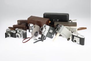 A Leicina 8S 8mm Camera and Other Cine Cameras