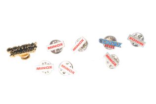 A Small Selection of Contax & Minox Enamelled Pin Badges,