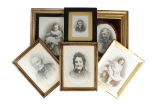 A Collection of Eight Victorian Opalotype Portraits,