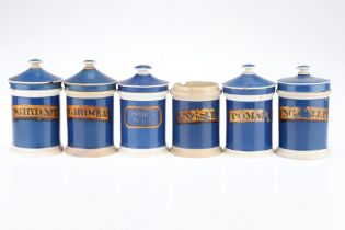 A Collection of Medium Ceramic Apothecary Chemist Jars,