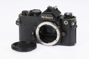 A Black Nikon FM 35mm SLR Body