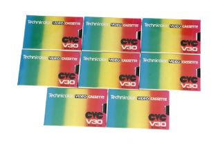 A Selection of 8 Sealed Technicolor Video Cassette CVC Tapes,