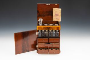 A Fine Georgian Domestic Apothecary Medicine Chest with All Silver Fittings,