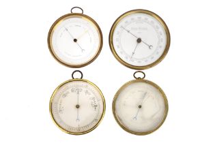 Collection of 4 Vidi-Type Barometers,