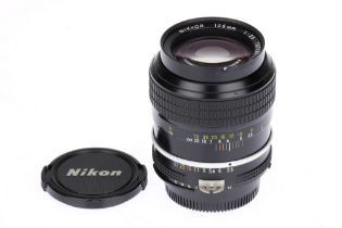 A Nikon Ai Nikkor f/2.5 105mm Lens,