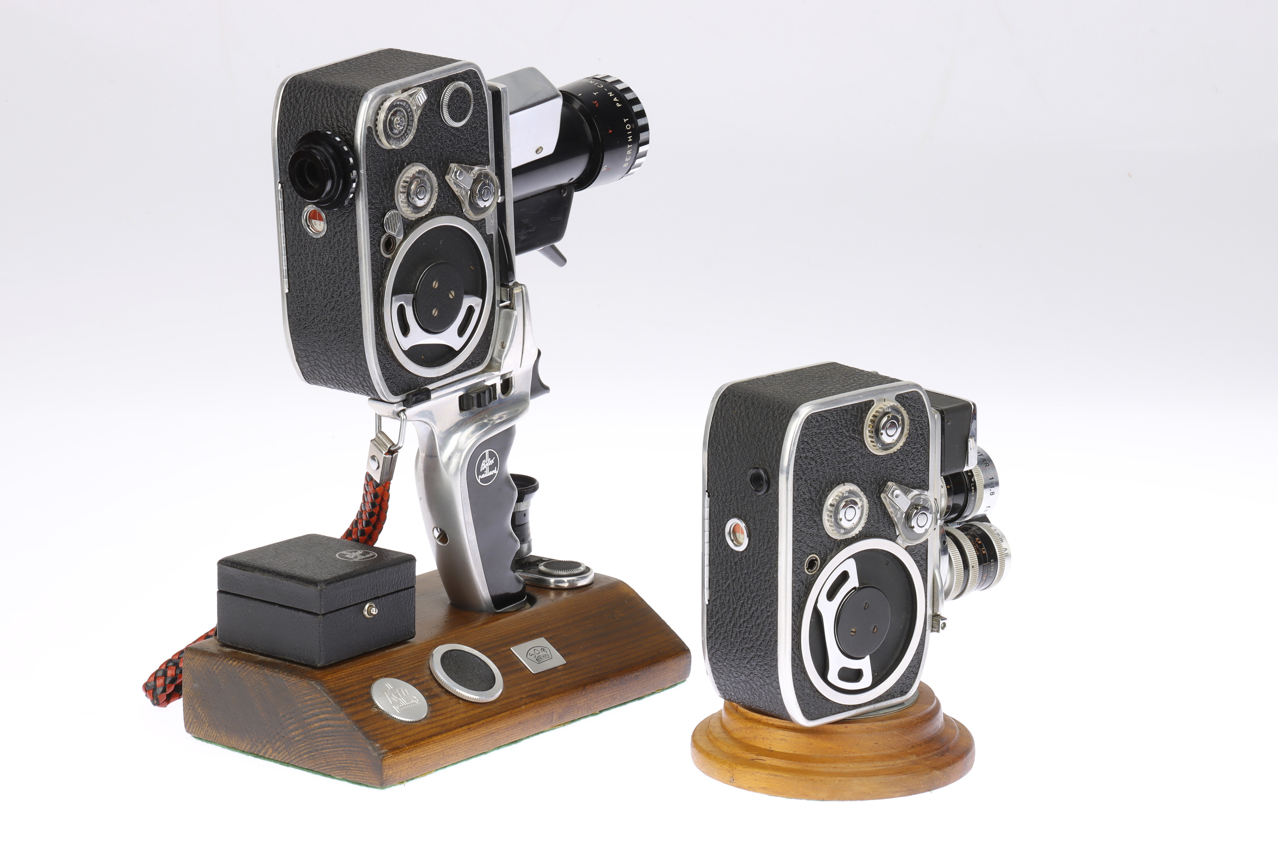 Two Paillard Bolex Double 8mm Motion Picture Cameras in Display Mounts, - Image 4 of 5