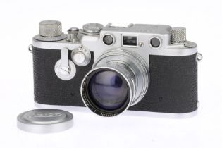 A Leitz Wetzlar Leica IIIf Red Dial 35mm Rangefinder Camera